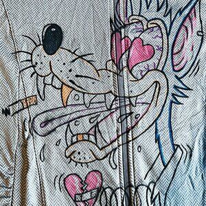 Custom Diy Cartoon Romantic Womens Large Hoodie